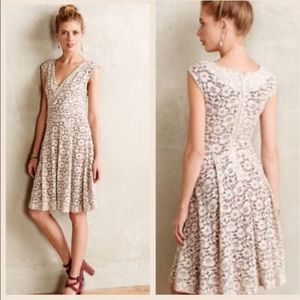 Anthropologie Brushed Lace Dress Pockets! Small